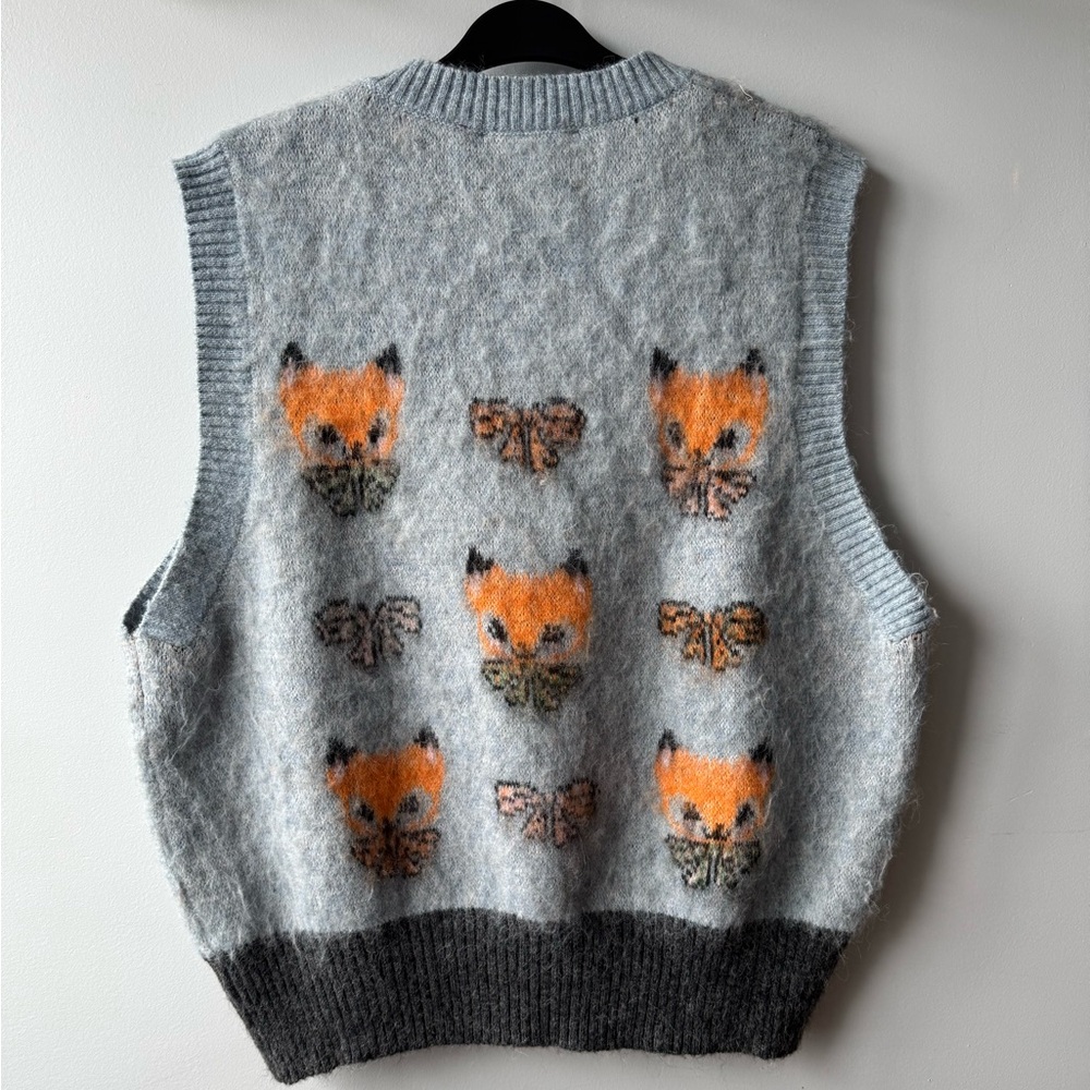 Zara JACQUARD KNIT VEST X HARRY LAMBERT Size XL - Picture 3 of 14